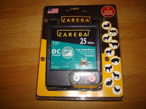 ZAREBA 25 MILE DC POWERED ELECTRIC FENCE CONTROLLER- NEW - MODEL EDC25M-Z