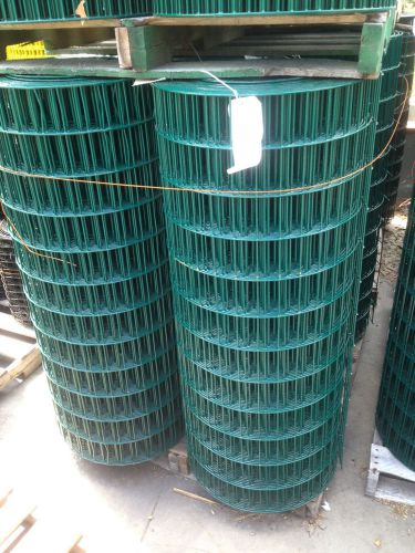 2x4&#034; 10.5 Gauge  48&#034;x100&#039;  Green PVC Coated Welded Wire Mesh Rolls