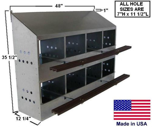 CHICKEN COOP Commercial - Nesting Box  - Roost - 8 Hole - Holds 32 Hens - USA