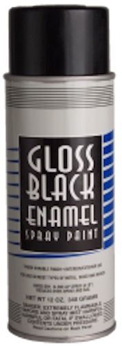 HI TECH GLOSS BLACK ENAMEL SPRAY PAINT 12 0Z.