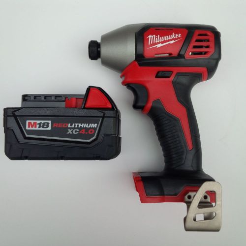 New milwaukee 2656-20 18v 1/4 cordless impact,(1) 48-11-1840 4.0 ah battery  m18 for sale
