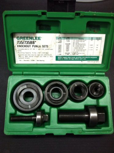 GREENLEE 735BB  1/2 - 2-1/4 CONDUIT SIZE K.O. PUNCH KIT (MANUAL ROUND STANDARD)