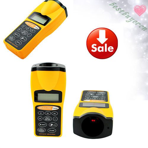 LCD Ultrasonic Laser Point/Distance Measure Meter Range Measurer+Measurement