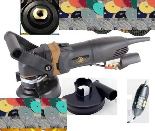 220V 240V Wet Variable Speed Polisher 125mm Polishing 28+1 Pad Concrete Stone