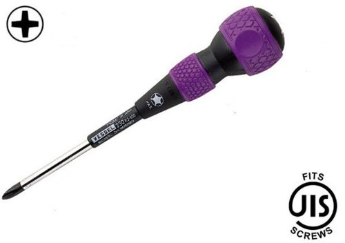 New Vessel JIS 230 P2*100 Tang-Thru Cross Tip Ball Grip Screwdriver