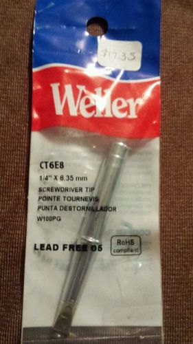 NEW Weller CT6E8 Solder Screwdriver Tip 1/4&#034; W100PG