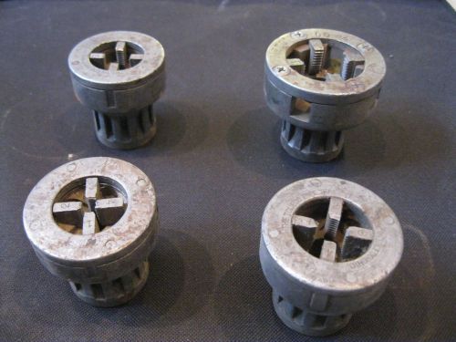 Lot of 4 Toledo 1/4, 3/4, 1/8 &amp; 3/8 Pipe Threading Die Heads (AA14)