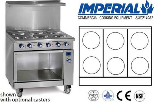 Imperial comm restaurant range 36&#034; w open cabinet base electric model ir-6-e-xb for sale