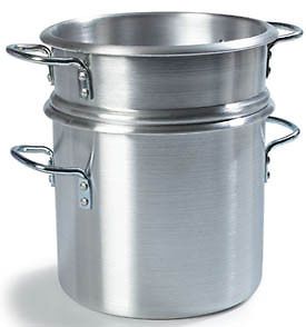 Double Boiler / Bain-marie Aluminum 20 Quart capacity.