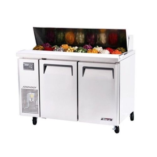 New turbo air 48&#034; j series stainless steel sandwich &amp; salad prep! 2 doors! for sale