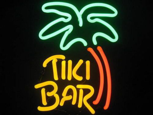 TIKI BAR PALM NEON SCULPTURE