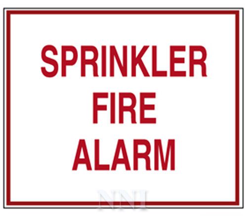 10&#034; x 12&#034; &#034;SPRINKLER FIRE ALARM&#034;  ALUMINUM SPRINKLER IDENTIFICATION SIGN