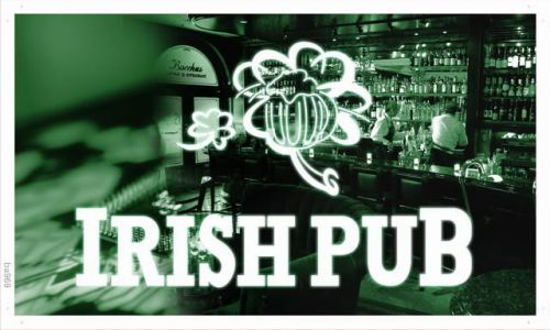 ba969 Irish Pub Bar Club Display Home Banner Shop Sign