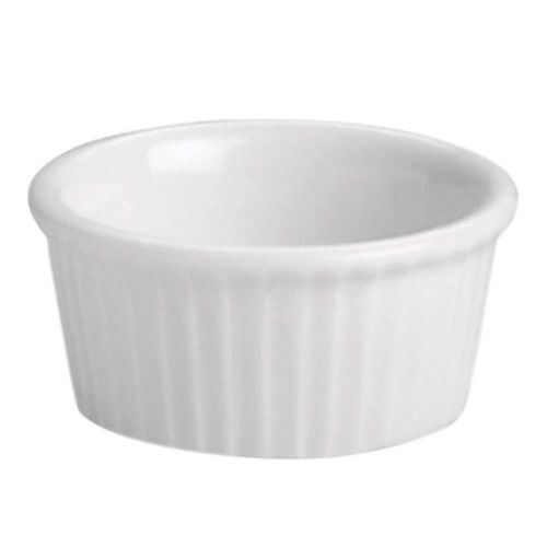 Hall China 115 Fluted Ramekin White - 4 oz.  - 2 Dozen