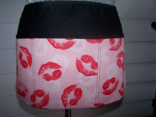 Valentine big lips  Print Server Waitress Cafe Bar Waist Apron