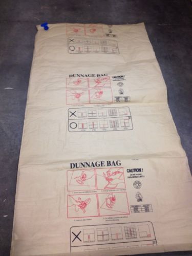 Dunnage air bag, 40 x 78 kraft paper, air valve, 2.8 psi new &amp; unused for sale