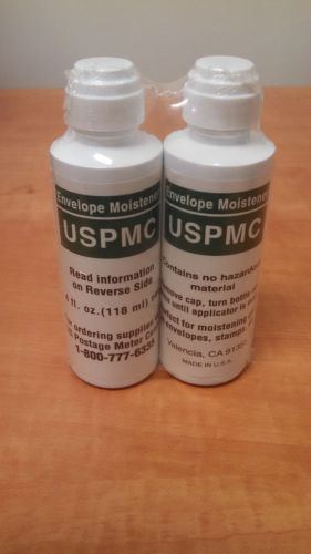 TWO NEW USPMC Postage Meter Envelope Moistener 4 oz each; Lot #6