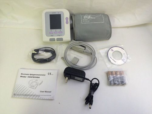 Contec 08a Electronic Sphygmomanometer Blood Pressure Monitor Used E002 A