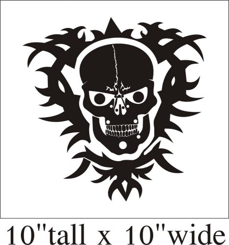 Skull Silhouette Funny Car Truck Bumper Vinyl Sticker Decal Art Gift-1845