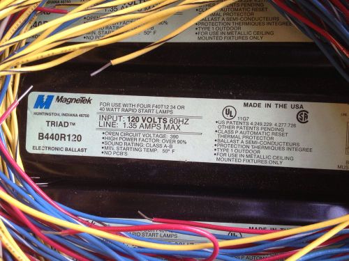 Magnatek Ballast For Four Lamp 32Watt Or 40 WattT-12 Or T-8 4ft Fixture B44OR120