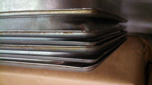 6 FULL SIZE 2&#034; DEEP STAINLESS STEAMTABLE PANS VARIED THICKNESSES USED