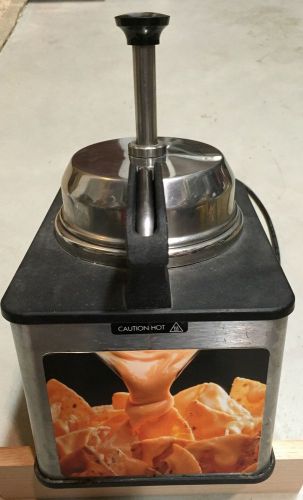 Server fspw-ss - hot topping heater w/ pump - for fudge, cheese, butter - used for sale