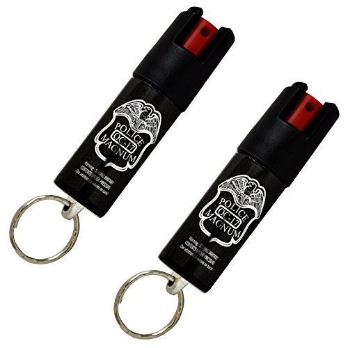 2 pack keychain police magnum pepper spray mase mace with twist top and uv dye for sale