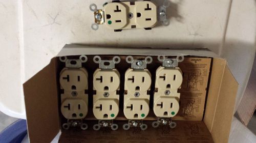 (10) Leviton 8300-HI Hospital Grade Duplex Receptacle, Slim, 20A, 125V,Ivory