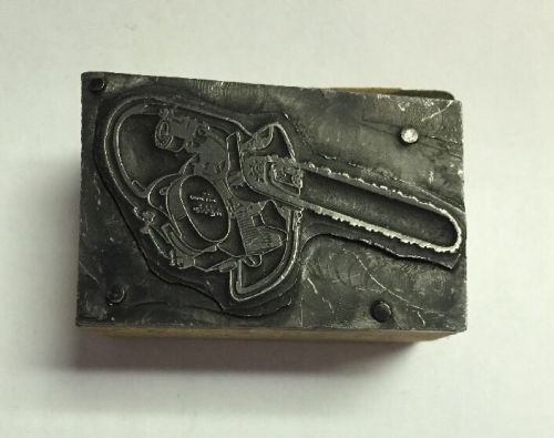 Chainsaw Printer&#039;s Letterpress Type Block