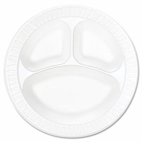 Dart Concorde Foam Plate, 10 1/4&#034; dia, White, 500 Plates (DCC10CPWCR)