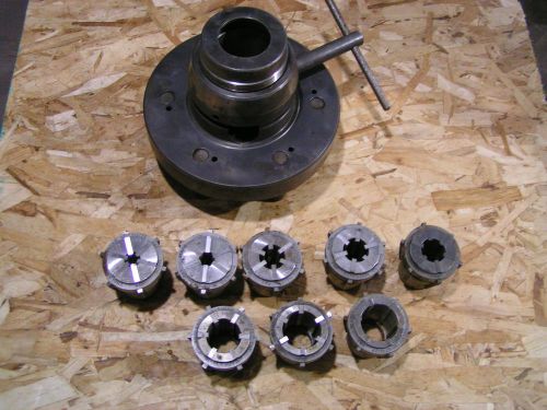 PRATT BURNERD COLLET CHUCK D1-8 MOUNT WITH 8 EC COLLETS