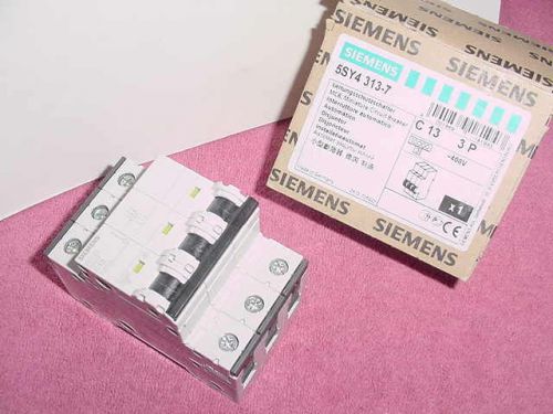 ***NEW*** SIEMENS 5SY4313-7  C-13  13 AMP 3-POLE DIN RAIL BREAKER 250/440 VOLT