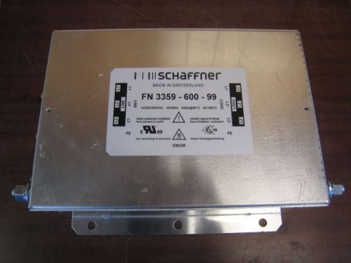 New Schaffner FN3359-600-99 3PH 600A EMC RFI High Current Power Line Filter