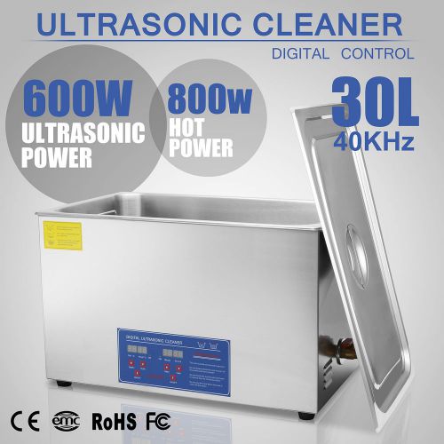 30L 30 L ULTRASONIC CLEANER 1400W DIGITAL FLOW VALVE 10 SETS TRANSDUCERS GREAT