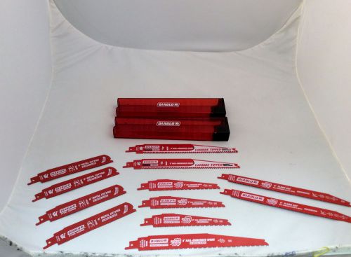 14 Piece Diablo Reciprocating Saw Blade Set New (Includes 12 Blades &amp; 2 Cases)