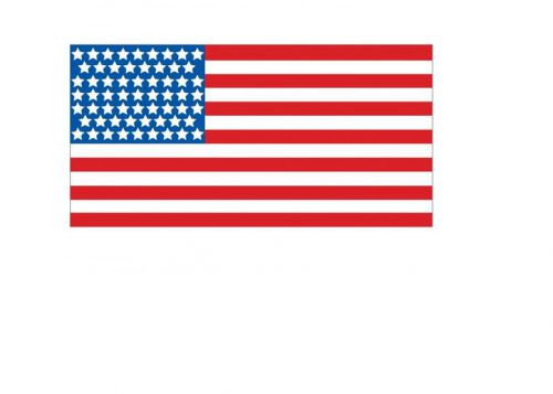 One 3&#034; x 5.5&#034; usa american patriotic flag, vinyl decal bumper stickers for sale