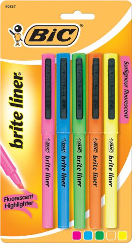 Bic Corporation 5 Count Assorted Brite Hi-Liter Set of 6