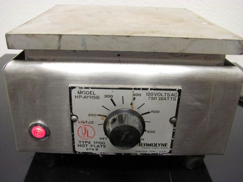 THERMOLYNE MODEL HP-A1915B TYPE 1900 HOT PLATE 374B 120 VAC 750 WATTS