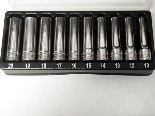 Snap-on NEW 10pc  1/2&#034; dr METRIC Deep Socket Set  NEW