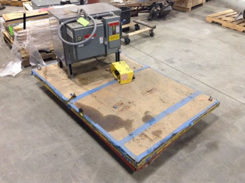 John S. Barnes Corp 3/88 Hydraulic Powered Lift Table 66&#034; X 42&#034; w/ Power Unit