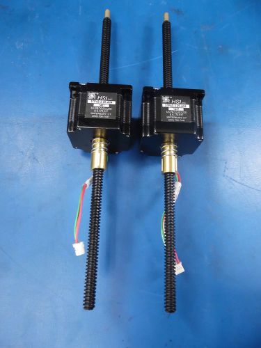 LOT OF 2 HSI/HAYDON/LATHROP LINEAR NON CAPTIVE X-AXIS BALLSCREW &amp; STEPPING MOTOR