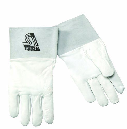 Steiner 0229S TIG Gloves  Grain Goatskin Unlined 3-Inch Cuff  Small