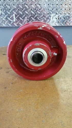 Hamilton w-6-v cast iron caster/wheel 6&#034;dia x 3&#034;w  v-groove 040875 for sale