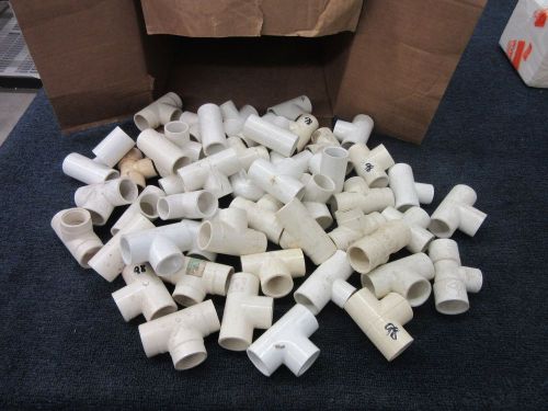 50 LASCO PLASTIC INDUSTRIES PVC PIPE FITTING TEE T 1&#034; ELBOW PLUMBING NOS