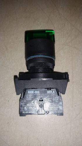 ALLEN BRADLEY 800E-3D0 SERIES A Light Module, 800E-3X10 Green Led Illuminated