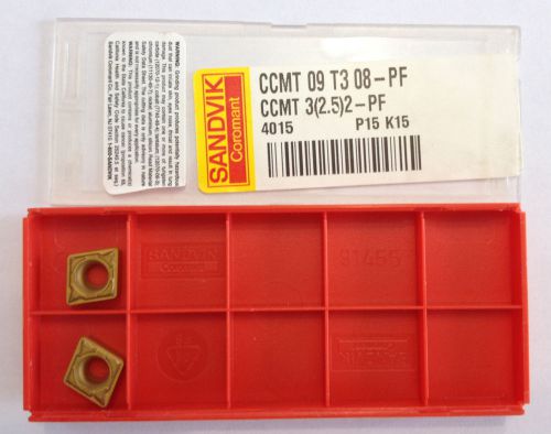 SANDVIK CCMT 09 T3 08-PF 4015 INSERT CARBIDE 2 PCS