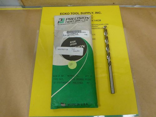 TAPER LENGTH DRILL 8.5MM DIA{.3346&#034;}x4-1/4&#034; FLUTE LGTH HIGH SPEED  NEW USA$5.00