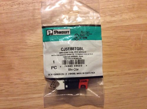 Panduit Mini-Com Cat5e Jack Modules-Black Part#: CJ5E88TGBL (Block of 42)