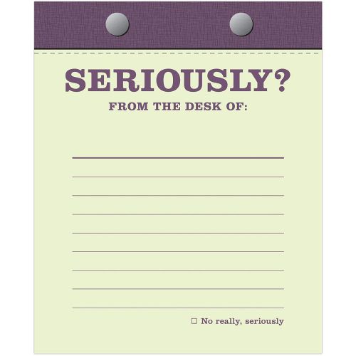 Small Knock Knock Desktop Notepad - Seriously