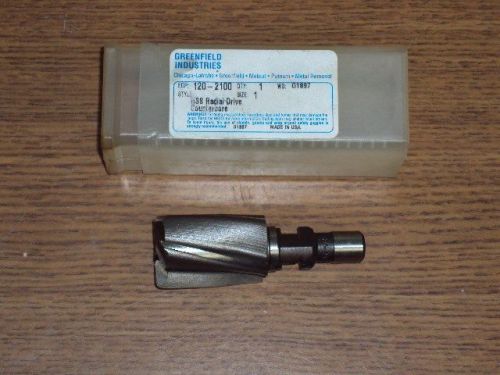 NEW GREENFIELD 1&#034; RADIAL DRIVE COUNTERBORE 120-2100 HSS